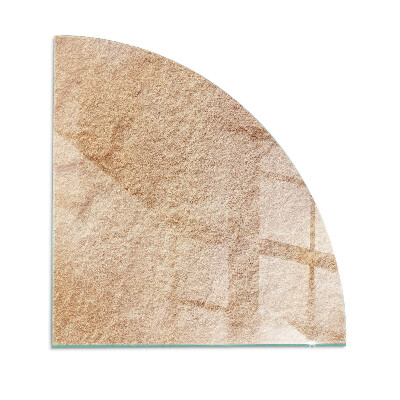 Base de vidro semi-oval para lareira Textura de pedra natural