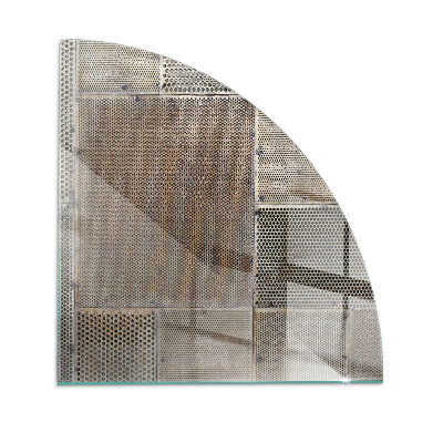 Base de vidro semi-oval para lareira Padrão de chapa perfurada