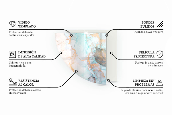 Base de vidro semi-oval para lareira Padrão de chapa perfurada