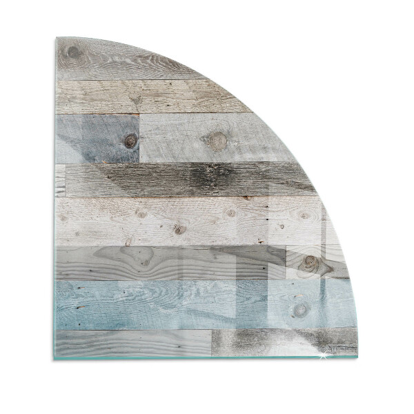 Base de vidro semi-oval para lareira Tábuas em diferentes tonalidades