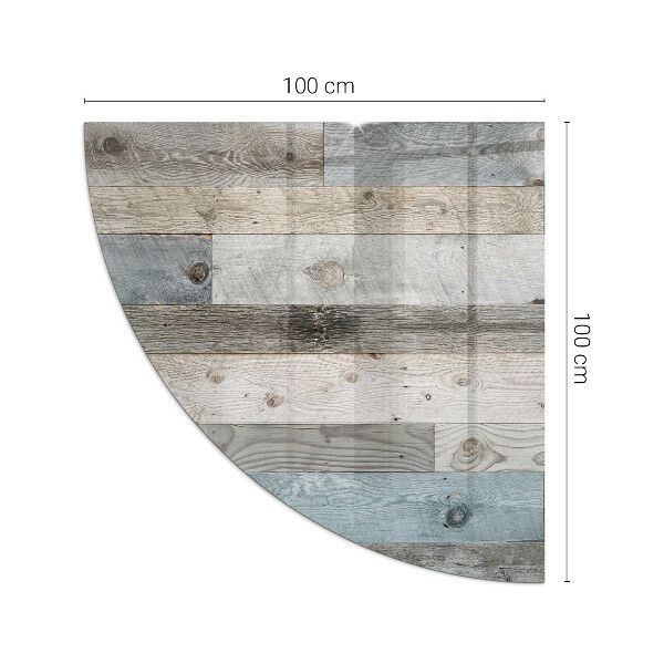 Base de vidro semi-oval para lareira Tábuas em diferentes tonalidades