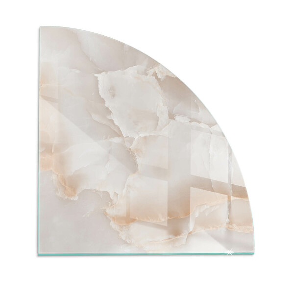 Base de vidro semi-oval para lareira Padrão de pedra natural