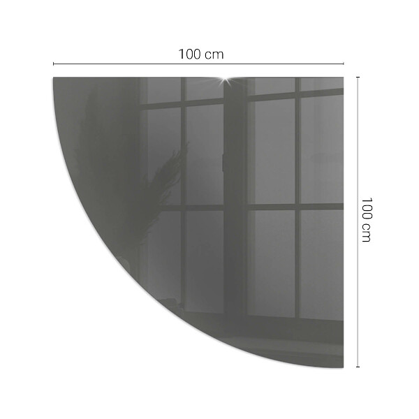 Base de vidro semi-oval para lareira Cor Castanho-acinzentado