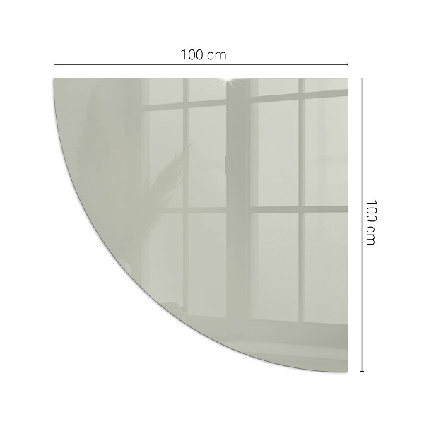 Base de vidro semi-oval para lareira Cor Verde-acinzentado