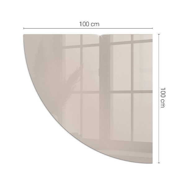 Base de vidro semi-oval para lareira Cor: Castanho Claro