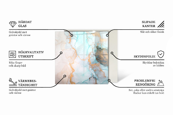 Placa de vidro temperado para lareira Padrões de azulejos de cerâmica