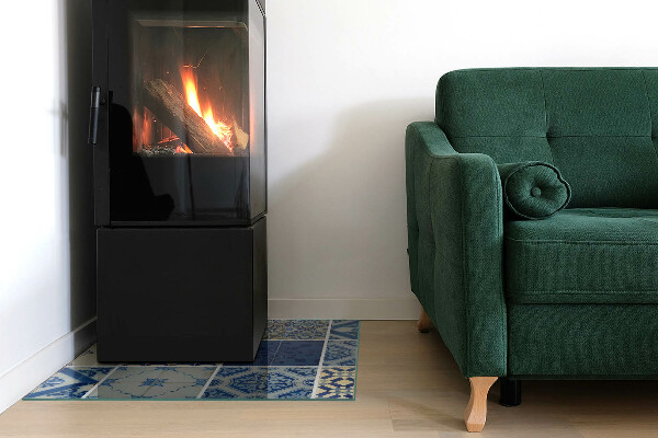 Placa de vidro temperado para lareira Padrões de azulejos de cerâmica