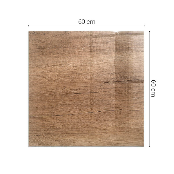 Base de vidro redonda para lareira Padrão de madeira natural