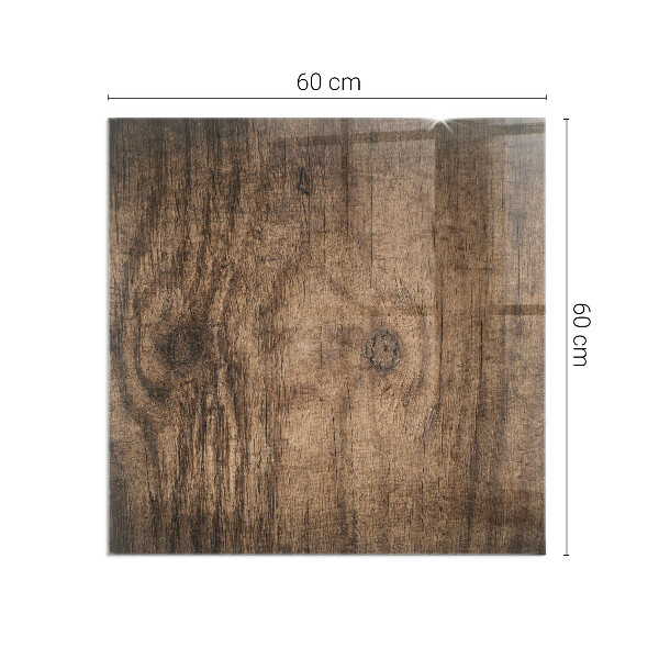 Placa de vidro temperado para lareira Padrão de madeira natural