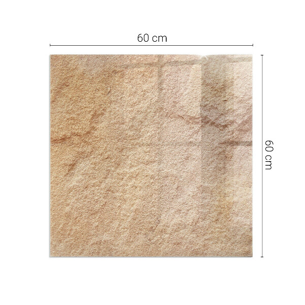 Base de vidro redonda para lareira Textura de pedra natural