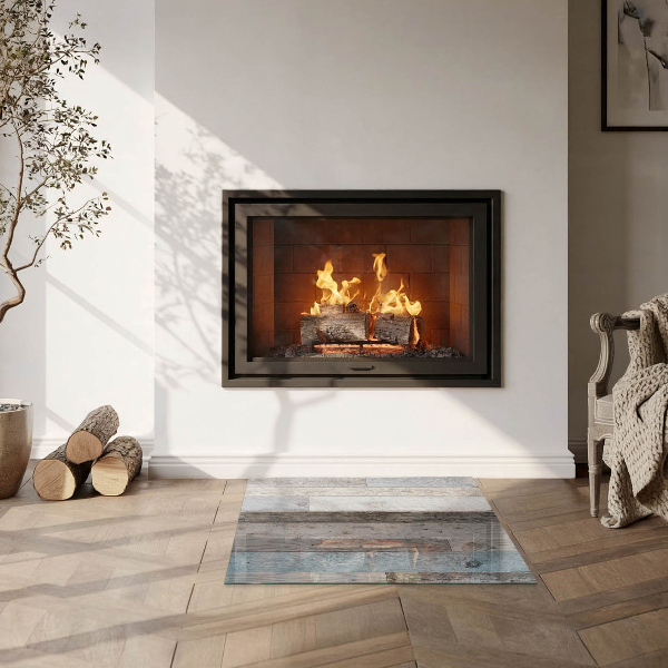 Base de vidro redonda para lareira Tábuas em diferentes tonalidades