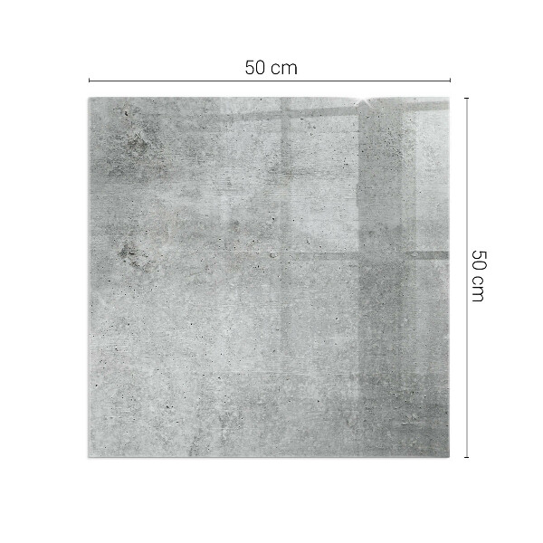 Placa de vidro temperado para lareira textura de concreto bruto
