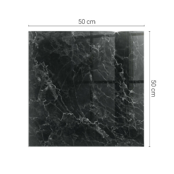 Placa de vidro temperado para lareira Elegante padrão de mármore