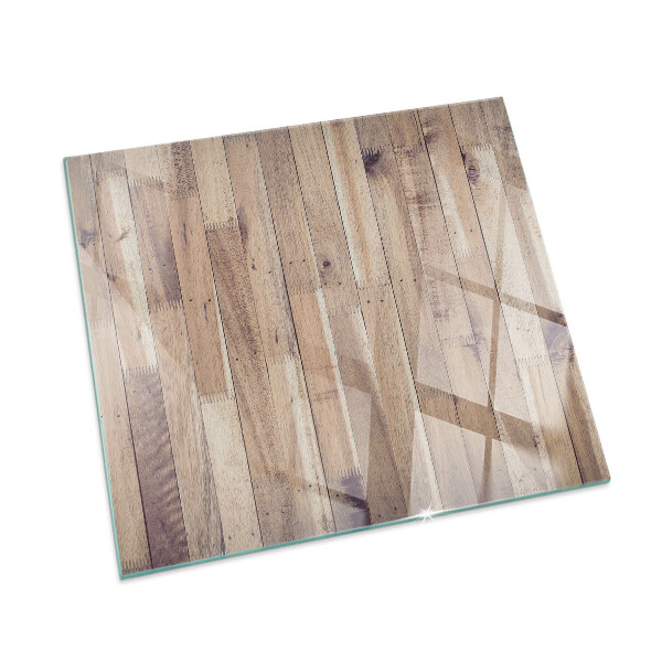 Placa de vidro temperado para lareira Prancha de madeira no layout