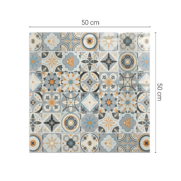 Base de vidro redonda para lareira Padrões de mosaico em azulejos