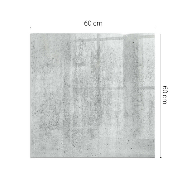 Placa de vidro temperado para lareira textura de concreto bruto