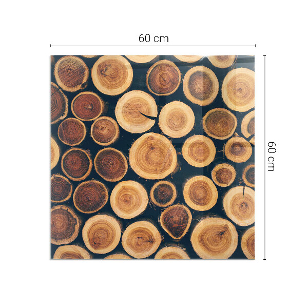 Placa de vidro temperado para lareira Caixa com madeira cortada
