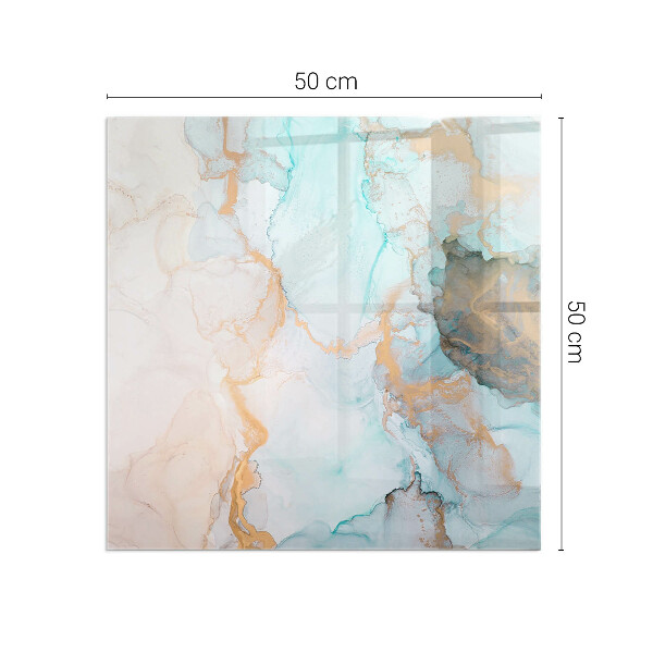 Base de vidro redonda para lareira Padrão fluido abstrato