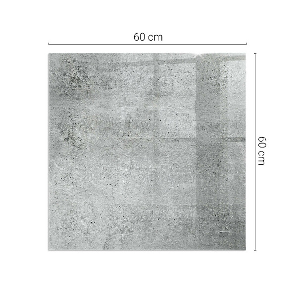 Placa de vidro temperado para lareira textura de concreto bruto