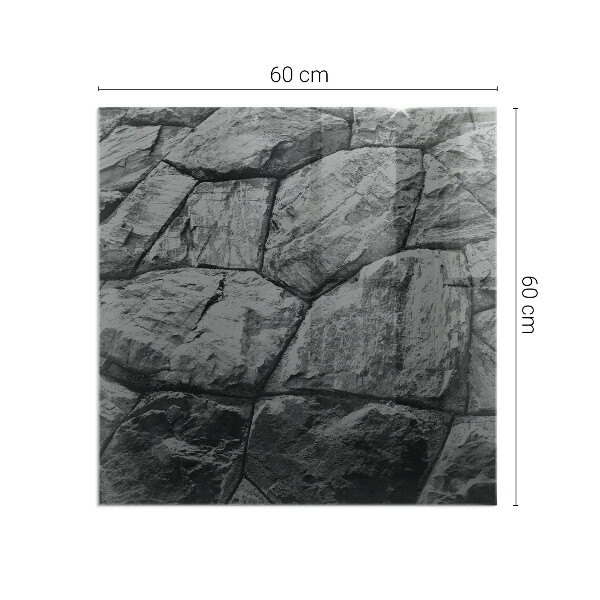 Base de vidro redonda para lareira Padrão de pedra natural