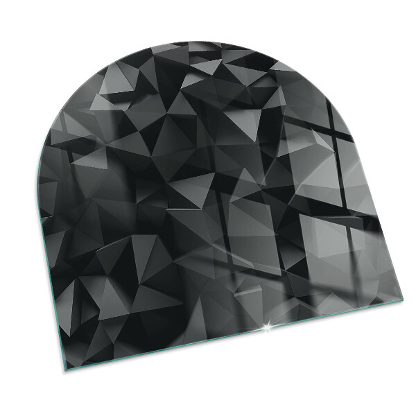 Base de vidro decorativa para lareira Geometria tridimensional