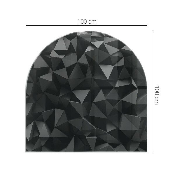 Base de vidro decorativa para lareira Geometria tridimensional