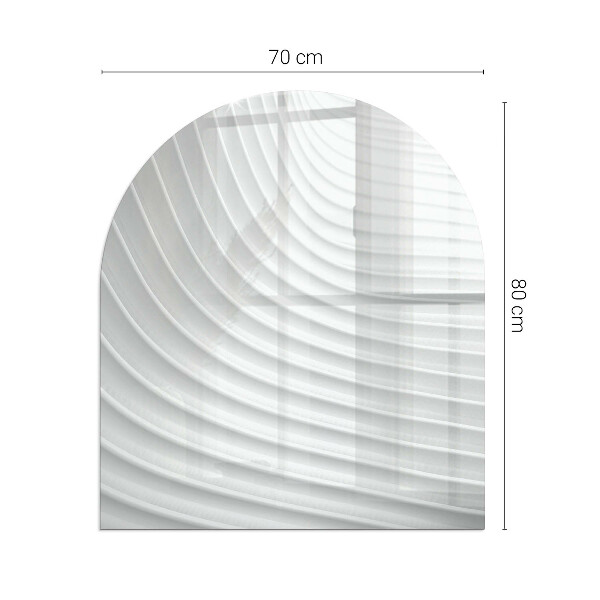 Base de vidro temperado para lareira e fogão Ondas de linhas delicadas
