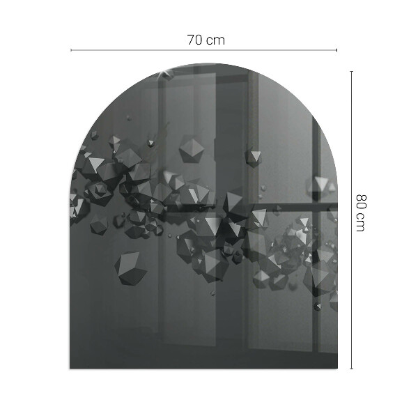 Base de vidro decorativa para lareira Nuvem abstrata de sólidos