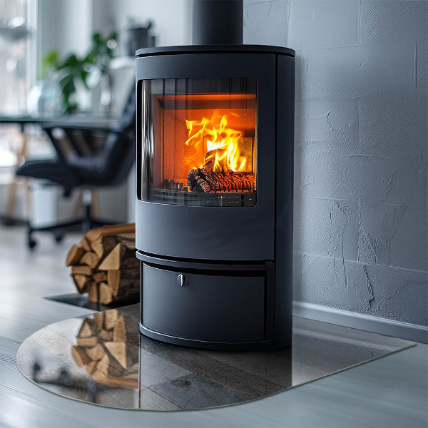 Base de vidro temperado para lareira e fogão Tábuas em diferentes tonalidades