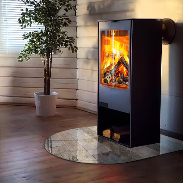 Base de vidro temperado para lareira e fogão Tábuas em diferentes tonalidades