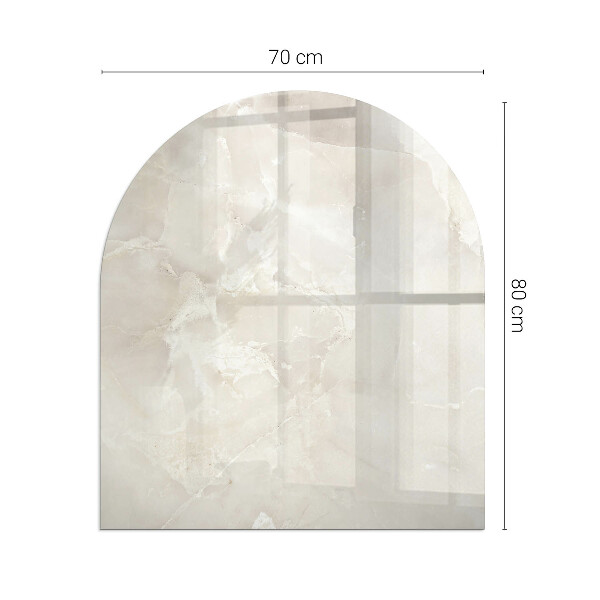 Base de vidro temperado para lareira e fogão Padrão de mármore natural
