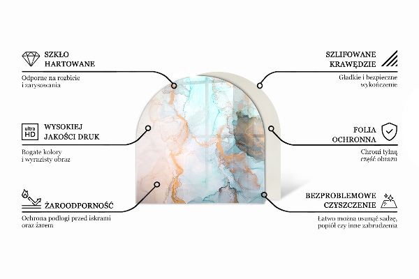 Base de vidro temperado para lareira e fogão Textura de tábuas de madeira