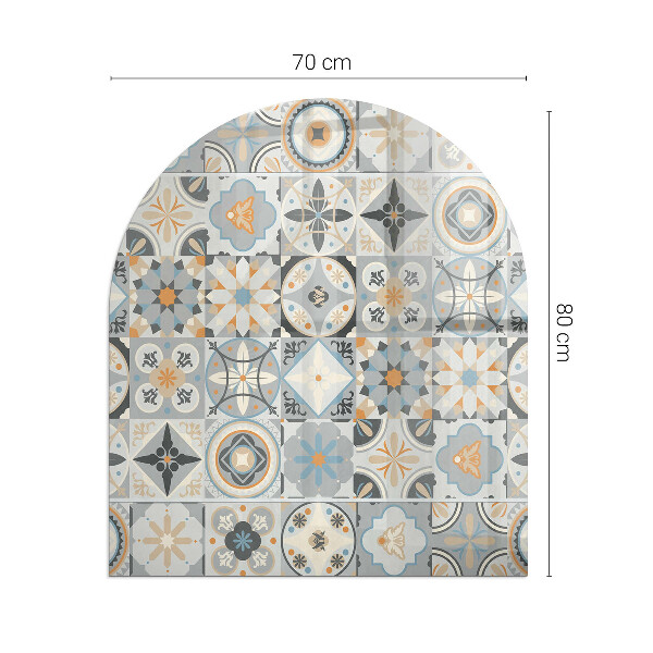 Base de vidro temperado para lareira e fogão Padrões de mosaico em azulejos