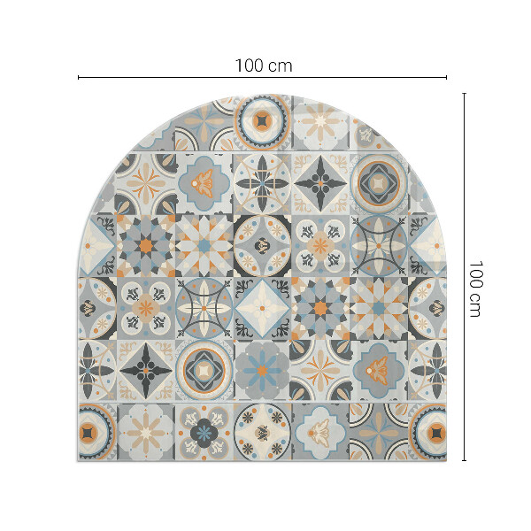 Base de vidro temperado para lareira e fogão Padrões de mosaico em azulejos