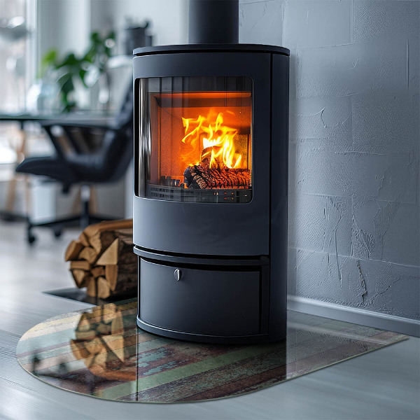 Base de vidro temperado para lareira e fogão Tábuas em diferentes tonalidades