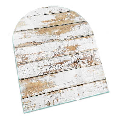 Base de vidro temperado para lareira e fogão Tábua de madeira danificada