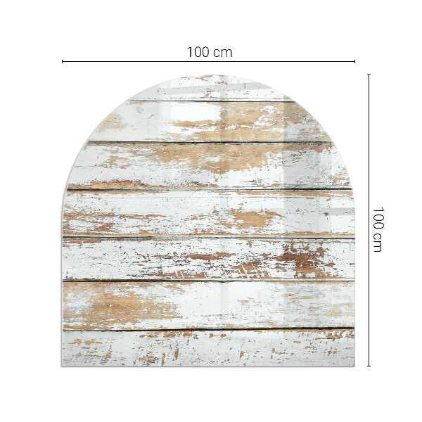 Base de vidro temperado para lareira e fogão Tábua de madeira danificada