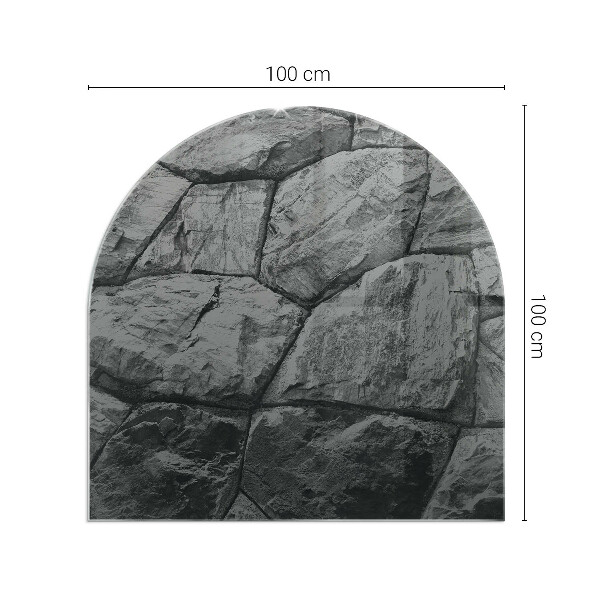 Base de vidro temperado para lareira e fogão Padrão de pedra natural