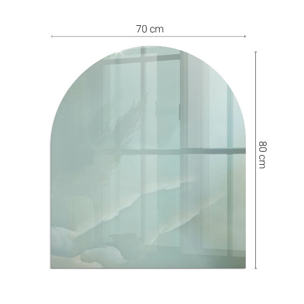 Base de vidro decorativa para lareira Padrão delicado de mármore