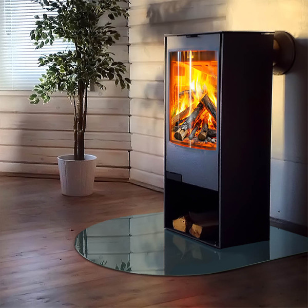 Base de vidro decorativa para lareira Cor do mar