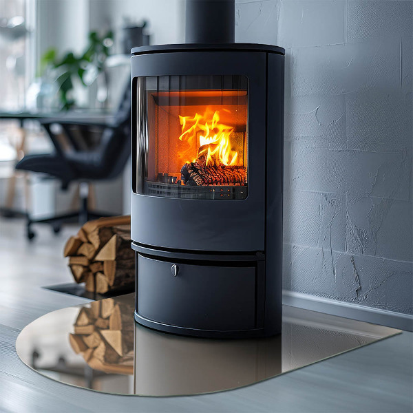 Base de vidro temperado para lareira e fogão Cor bege