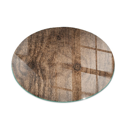 Base de vidro quadrada para lareira Padrão de madeira natural