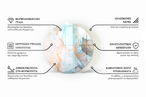 Base de vidro quadrada para lareira Padrão de mosaico decorativo