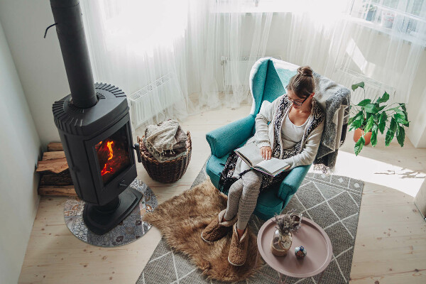 Base de vidro em quarto de círculo para lareira Padrões de mosaico em azulejos