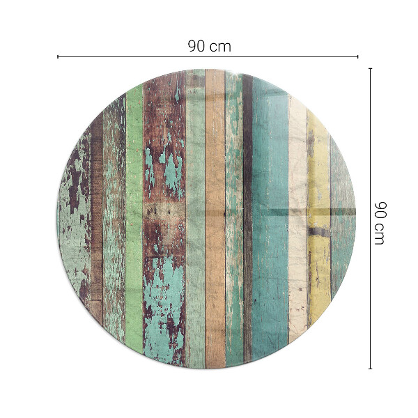 Base de vidro em quarto de círculo para lareira Tábuas em diferentes tonalidades
