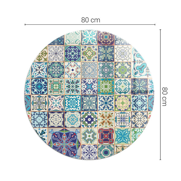 Base de vidro quadrada para lareira Padrões de mosaico em azulejos