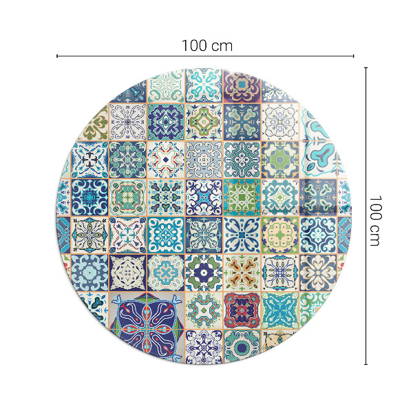 Base de vidro quadrada para lareira Padrões de mosaico em azulejos