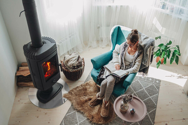 Base de vidro quadrada para lareira Cor cinza