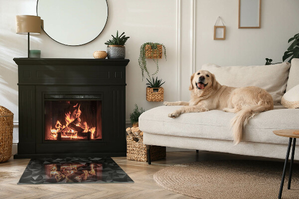 Base de vidro temperado para lareira Geometria tridimensional