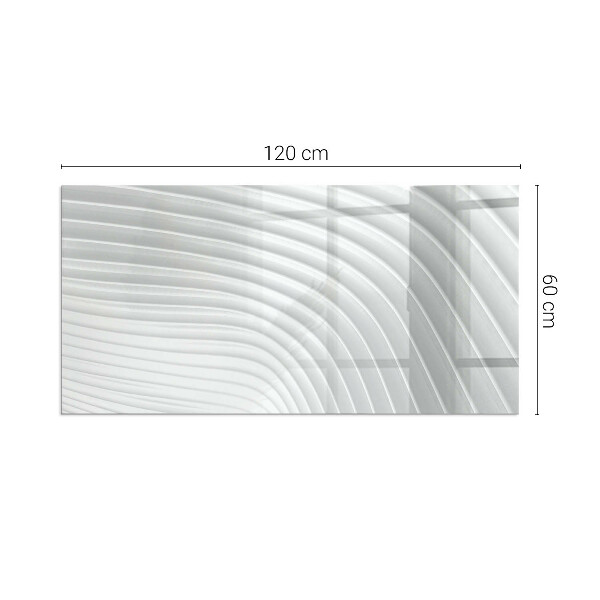 Base de vidro para lareira Ondas de linhas delicadas